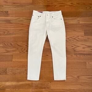 Acne Studios Womens 28 Melk White Bla Konst Cropped Jeans Classic Summer Jeans
